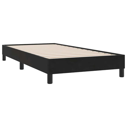 Giroletto a Molle con Materasso Nero 90x210 cm in Velluto | homemem39
