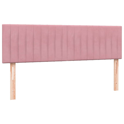 Giroletto a Molle con Materasso Rosa 140x210 cm in Velluto | homemem39