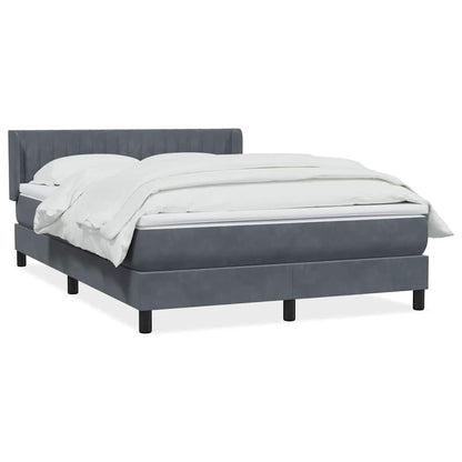 Giroletto a Molle con Materasso Grigio Scuro 160x210 cm Velluto | homemem39