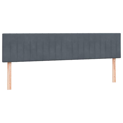 Giroletto a Molle con Materasso Grigio Scuro 180x210 cm Velluto | homemem39