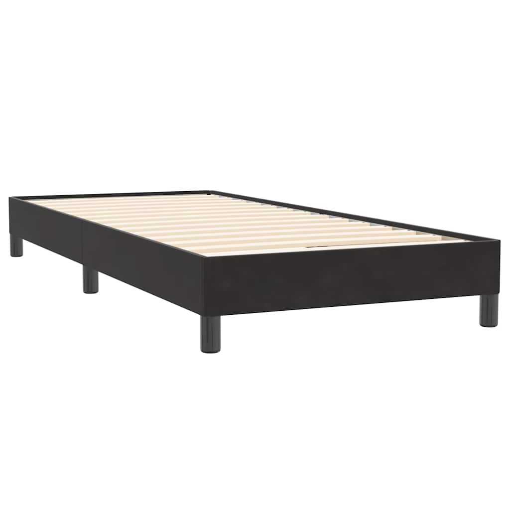 Giroletto a Molle con Materasso Nero 80x220 cm Velluto | homemem39