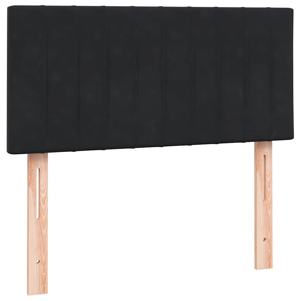 Giroletto a Molle con Materasso Nero 80x220 cm Velluto | homemem39