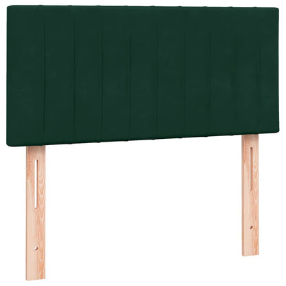 Giroletto a Molle con Materasso Verde Scuro 80x220 cm Velluto | homemem39