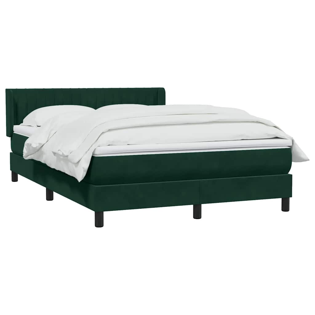 Giroletto a Molle con Materasso Verde Scuro 160x220 cm Velluto | homemem39