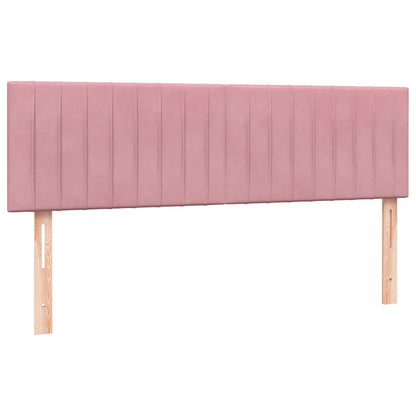 Giroletto a Molle con Materasso Rosa 160x220 cm in Velluto | homemem39