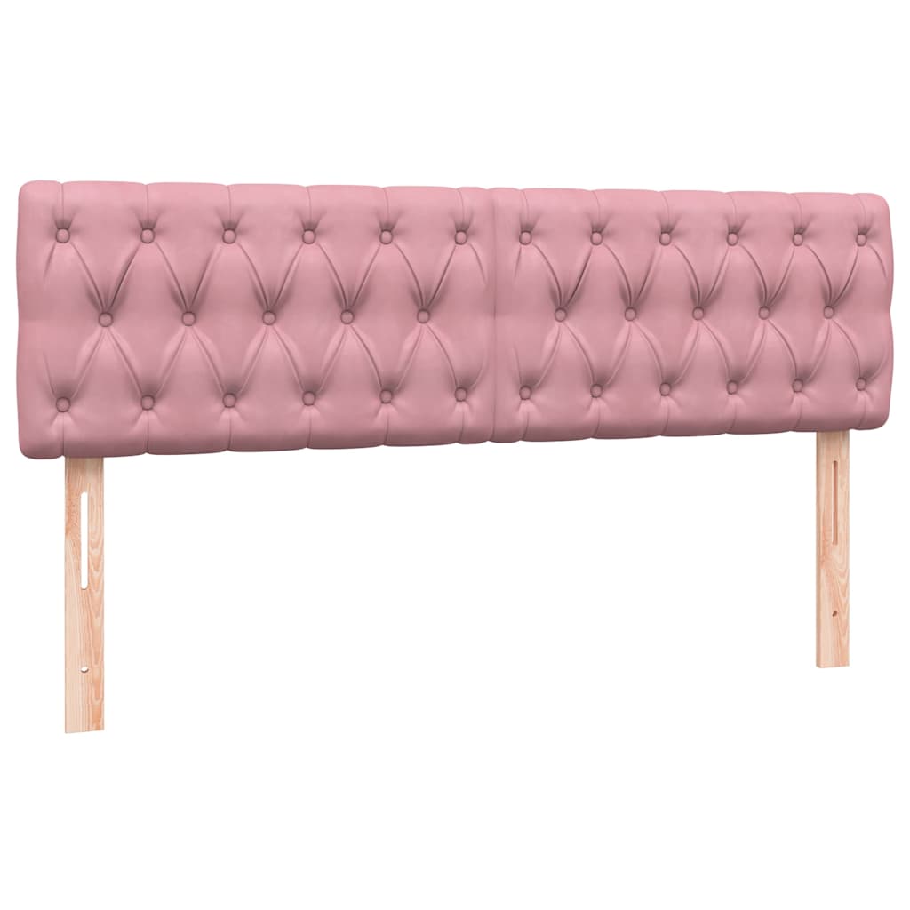 Giroletto a Molle con Materasso Rosa 140x210 cm in Velluto | homemem39