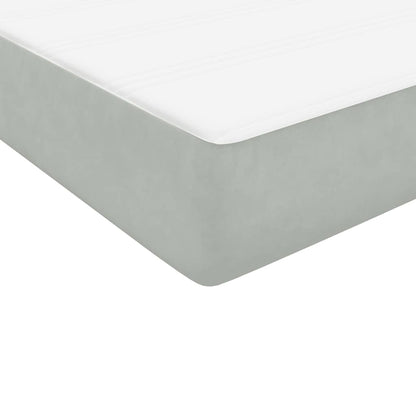 Giroletto a Molle con Materasso Grigio Chiaro 160x210cm Velluto | homemem39