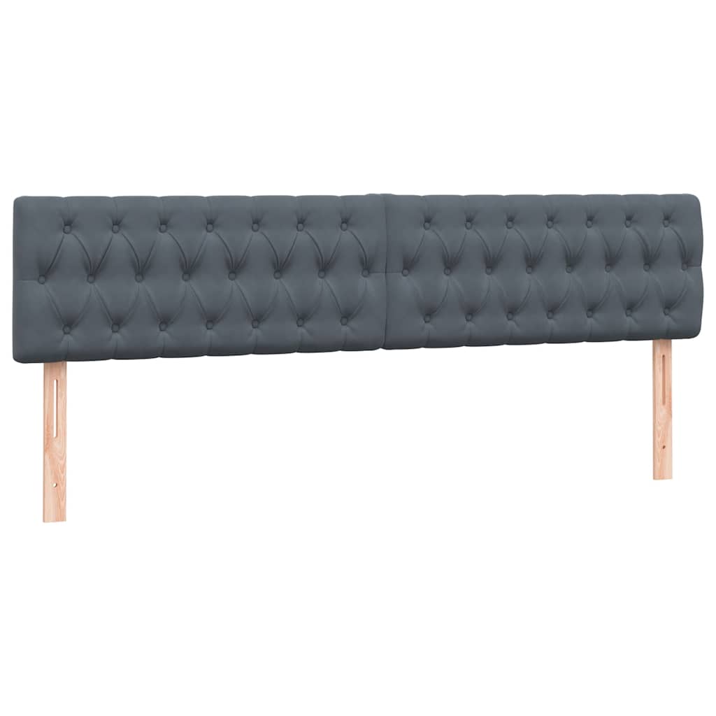 Giroletto a Molle con Materasso Grigio Scuro 180x210 cm Velluto | homemem39