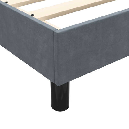 Giroletto a Molle con Materasso Grigio Scuro 180x210 cm Velluto | homemem39