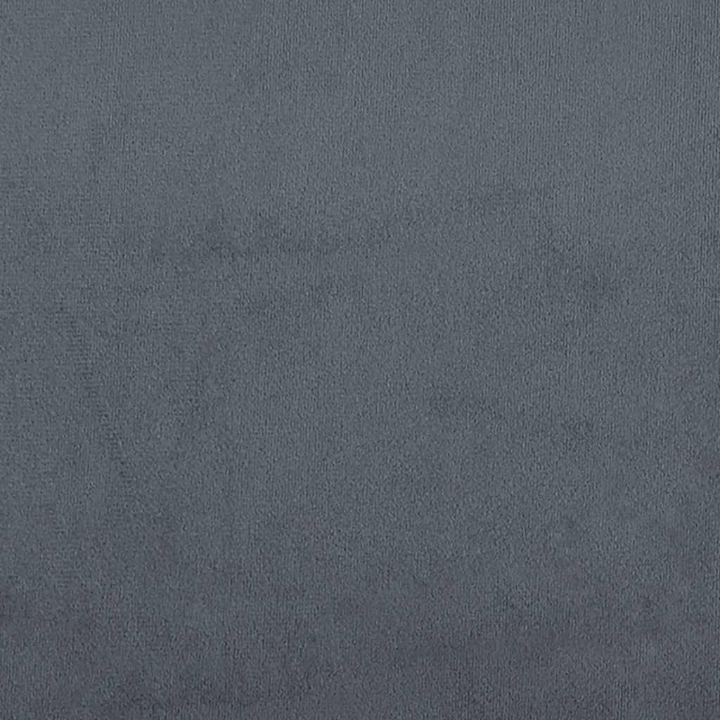 Giroletto a Molle con Materasso Grigio Scuro 80x220 cm Velluto | homemem39