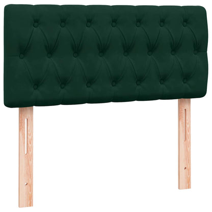Giroletto a Molle con Materasso Verde Scuro 80x220 cm Velluto | homemem39