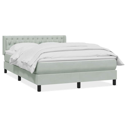 Giroletto a Molle con Materasso Grigio Chiaro 160x220cm Velluto | homemem39