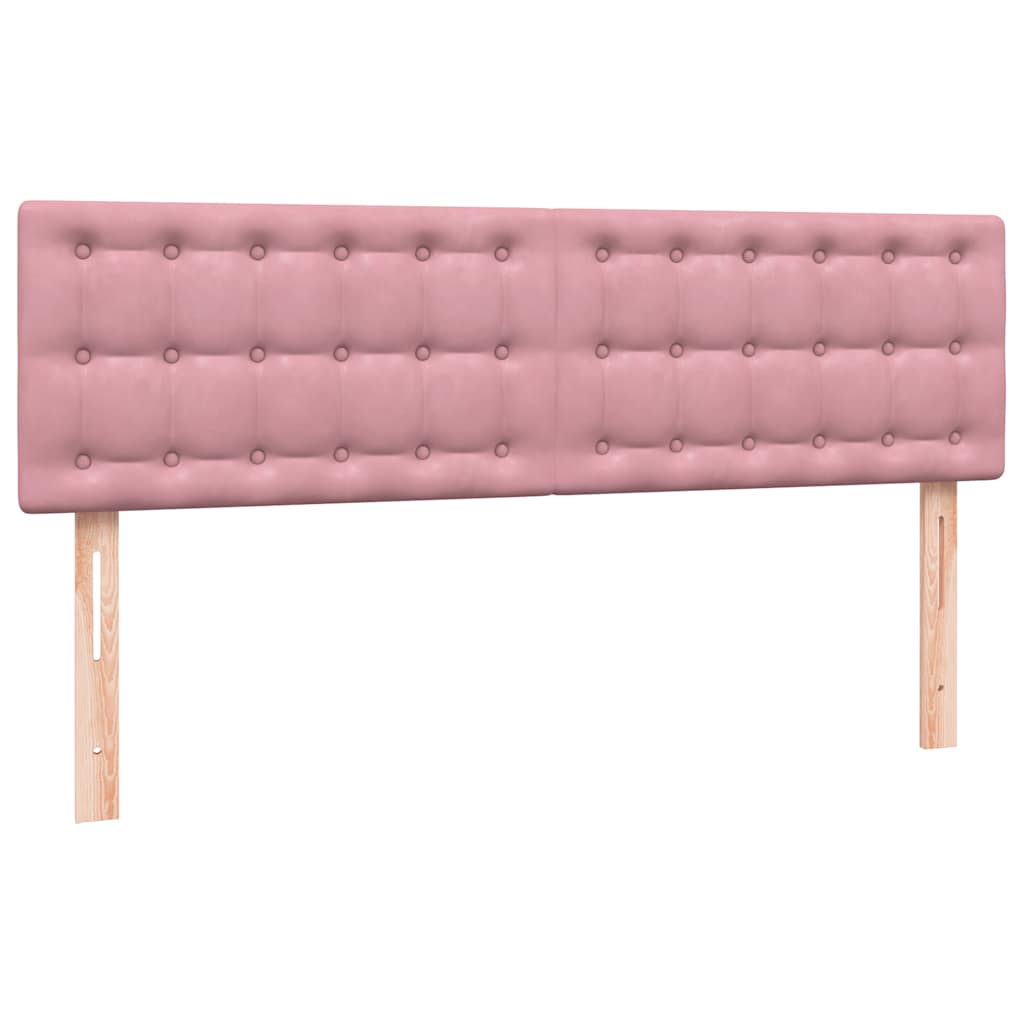 Giroletto a Molle con Materasso Rosa 160x210 cm in Velluto | homemem39
