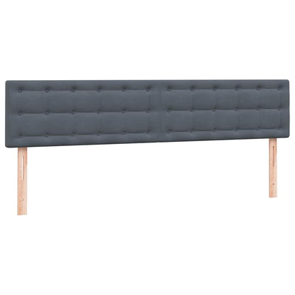 Giroletto a Molle con Materasso Grigio Scuro 180x210 cm Velluto | homemem39