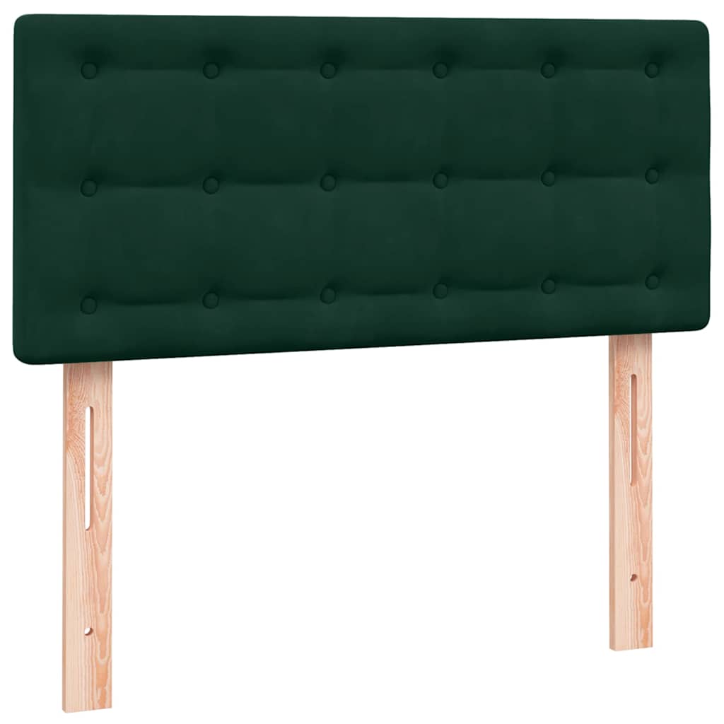 Giroletto a Molle con Materasso Verde Scuro 80x220 cm Velluto | homemem39