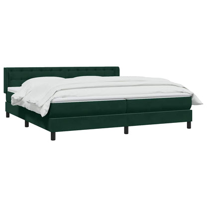 Giroletto a Molle con Materasso Verde Scuro 180x220 cm Velluto | homemem39