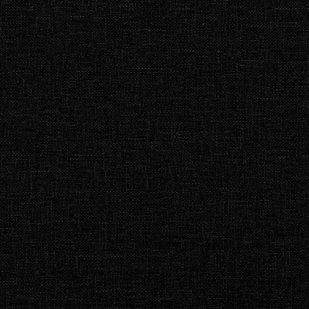 Poltrona a Dondolo con poggiapiedi Nero in Tessuto