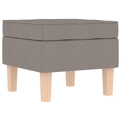 Poltrona a Dondolo con Poggiapiedi Tortora in Tessuto