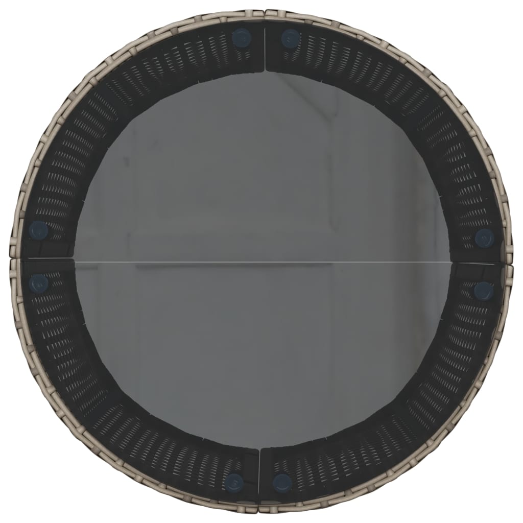 Divano Giardino Tavolo Cuscini Semicircolare Grigio Polyrattan | homemem39