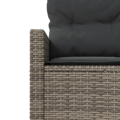 Divano Giardino Tavolo Cuscini Semicircolare Grigio Polyrattan | homemem39