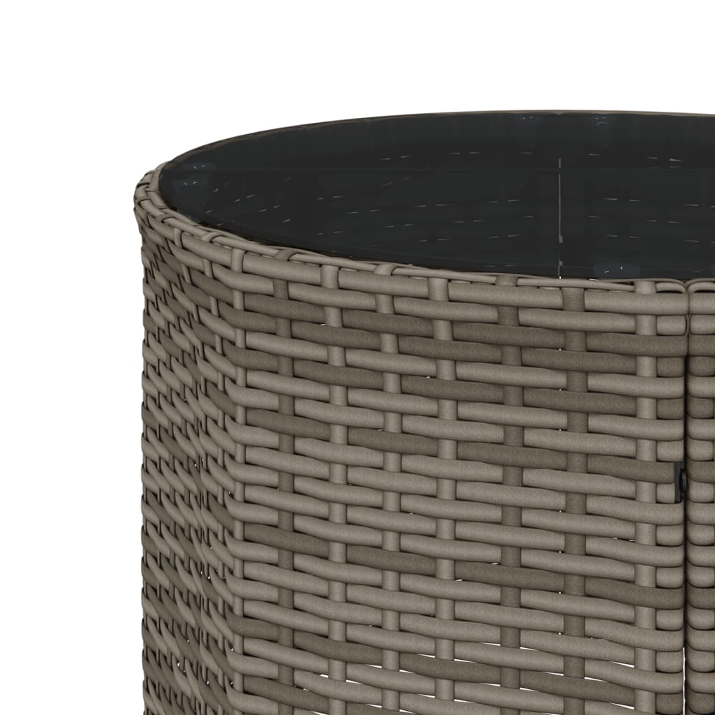 Divano Giardino Tavolo Cuscini Semicircolare Grigio Polyrattan | homemem39