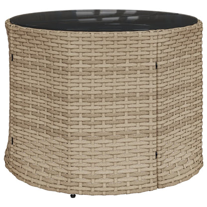 Divano Giardino Tavolo e Cuscini Semicircolare Beige Polyrattan | homemem39