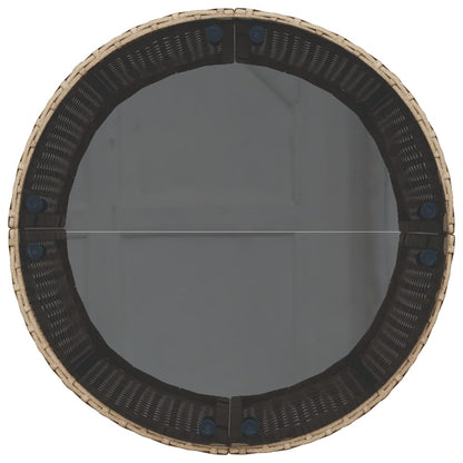 Divano Giardino Tavolo e Cuscini Semicircolare Beige Polyrattan | homemem39