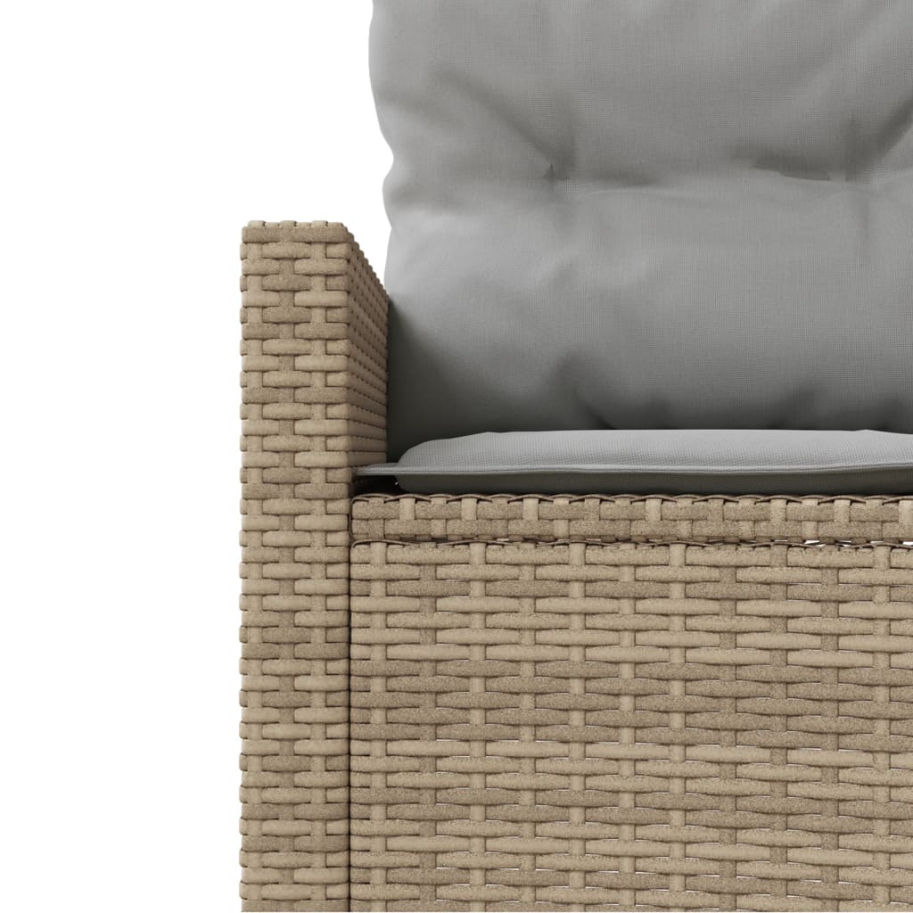 Divano Giardino Tavolo e Cuscini Semicircolare Beige Polyrattan | homemem39