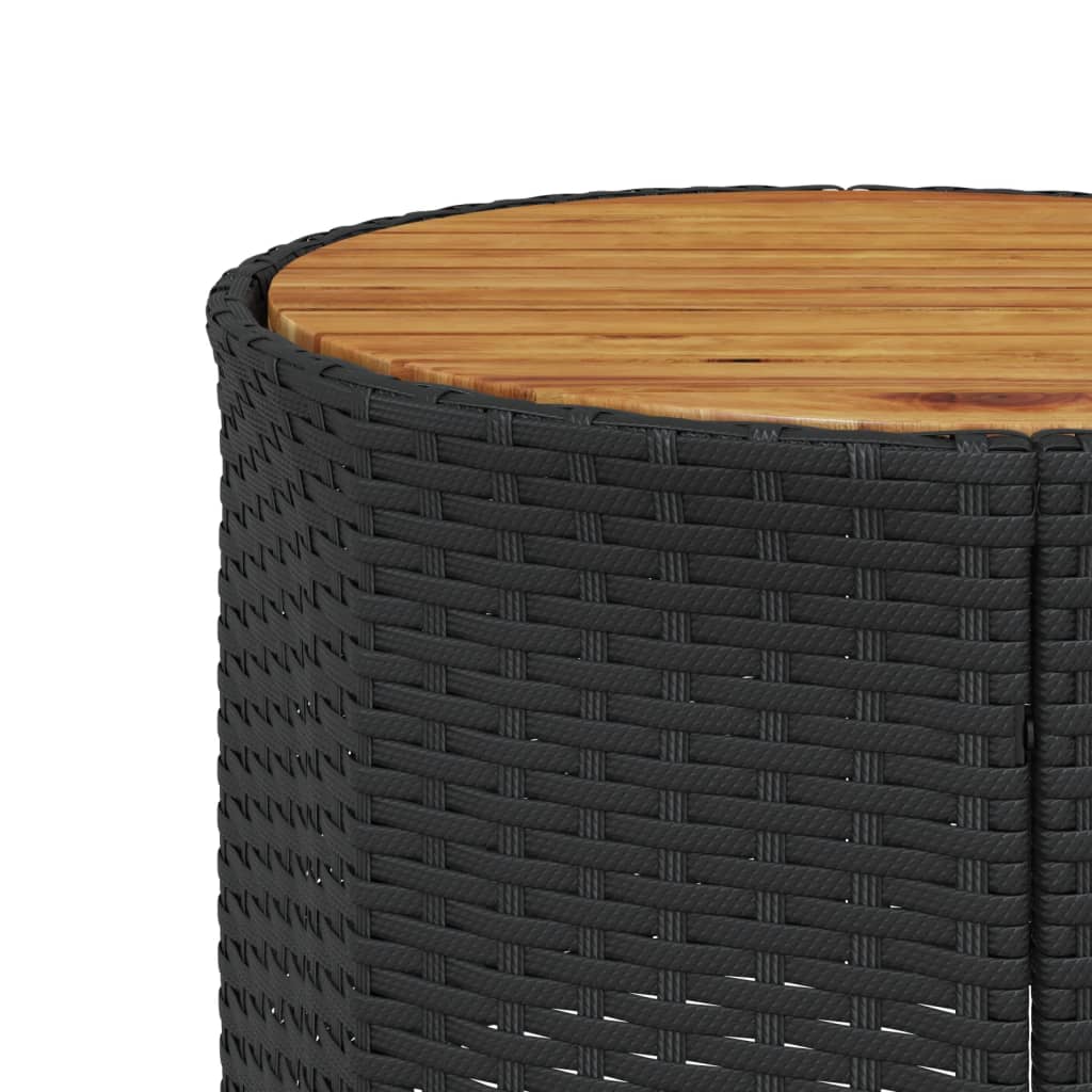 Divano Giardino Tavolo e Cuscini Semicircolare Nero Polyrattan | homemem39