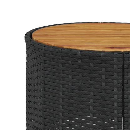 Divano Giardino Tavolo e Cuscini Semicircolare Nero Polyrattan | homemem39