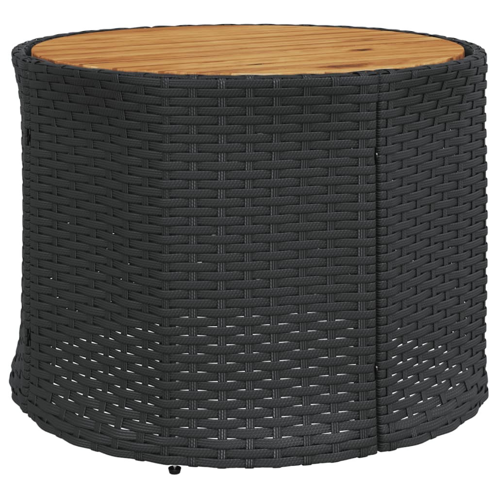 Divano Giardino Tavolo e Cuscini Semicircolare Nero Polyrattan | homemem39