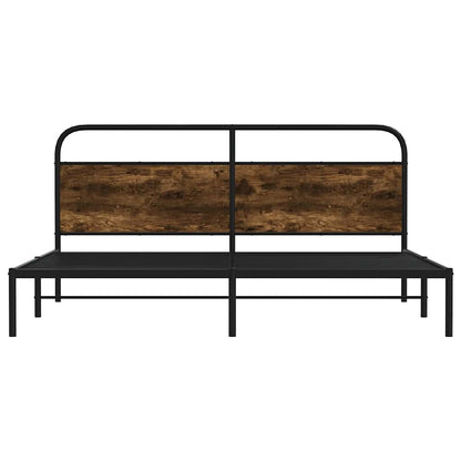 Giroletto senza Materaso in Metallo Rovere Fumo 180x200 cm | homemem39
