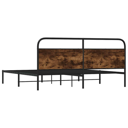 Giroletto senza Materaso in Metallo Rovere Fumo 193x203 cm | homemem39