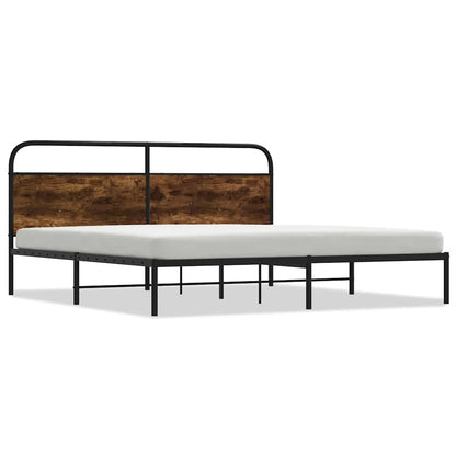 Giroletto senza Materaso in Metallo Rovere Fumo 200x200 cm | homemem39