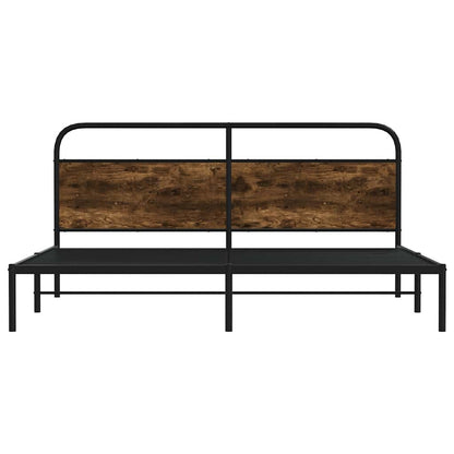 Giroletto senza Materaso in Metallo Rovere Fumo 200x200 cm | homemem39