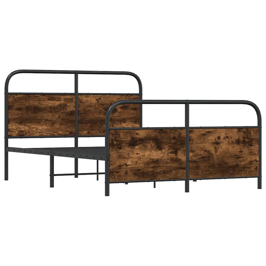 Giroletto senza Materaso in Metallo Rovere Fumo 137x190 cm | homemem39