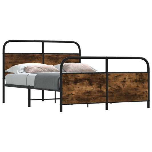 Giroletto senza Materaso in Metallo Rovere Fumo 137x190 cm | homemem39