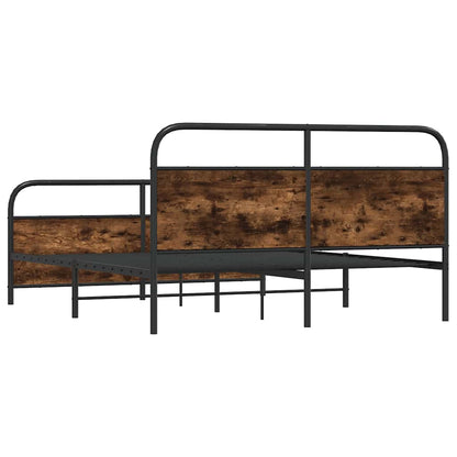 Giroletto senza Materaso in Metallo Rovere Fumo 180x200 cm | homemem39