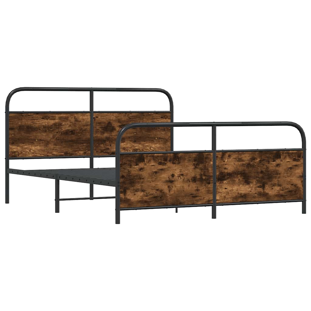 Giroletto senza Materaso in Metallo Rovere Fumo 183x213 cm | homemem39
