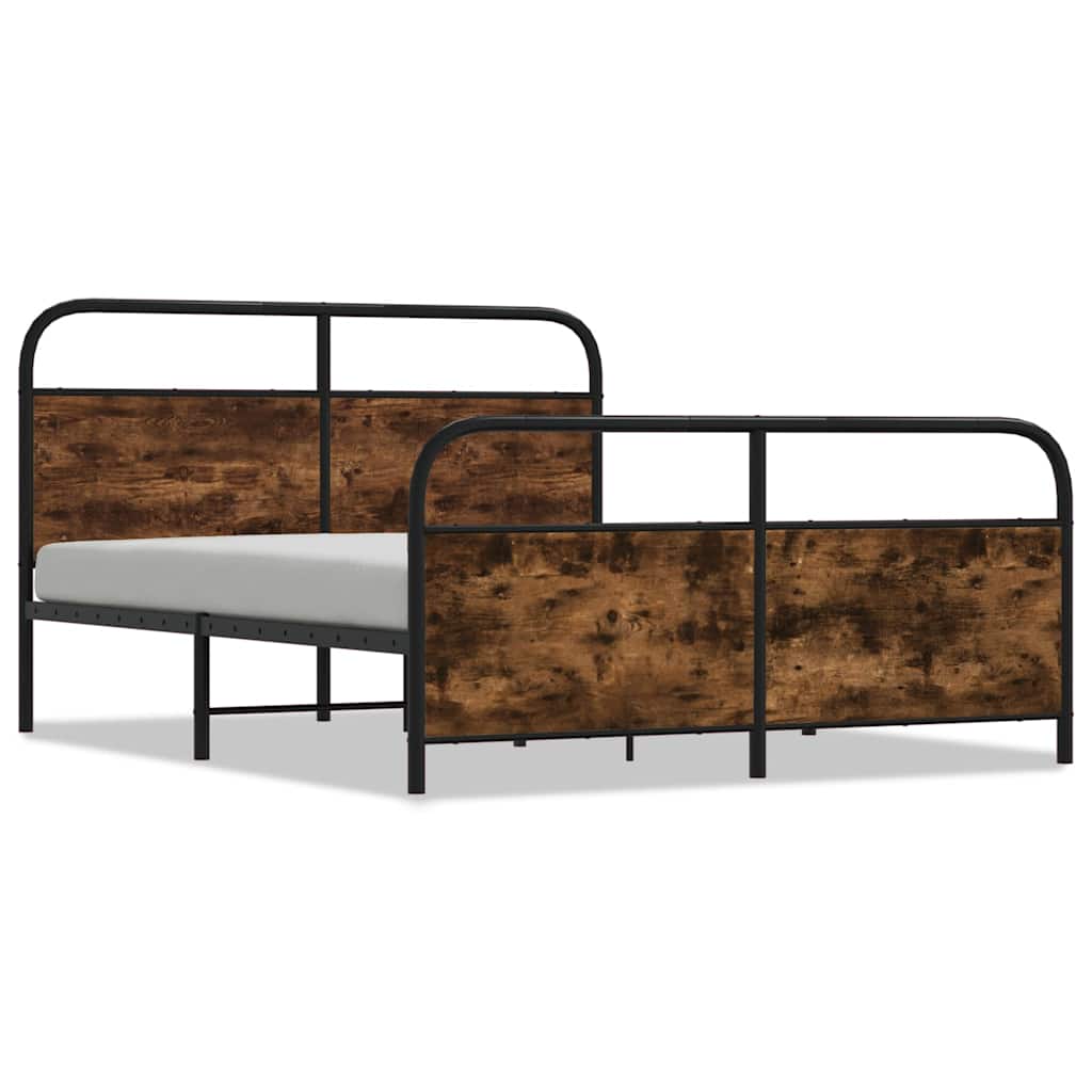 Giroletto senza Materaso in Metallo Rovere Fumo 193x203 cm | homemem39