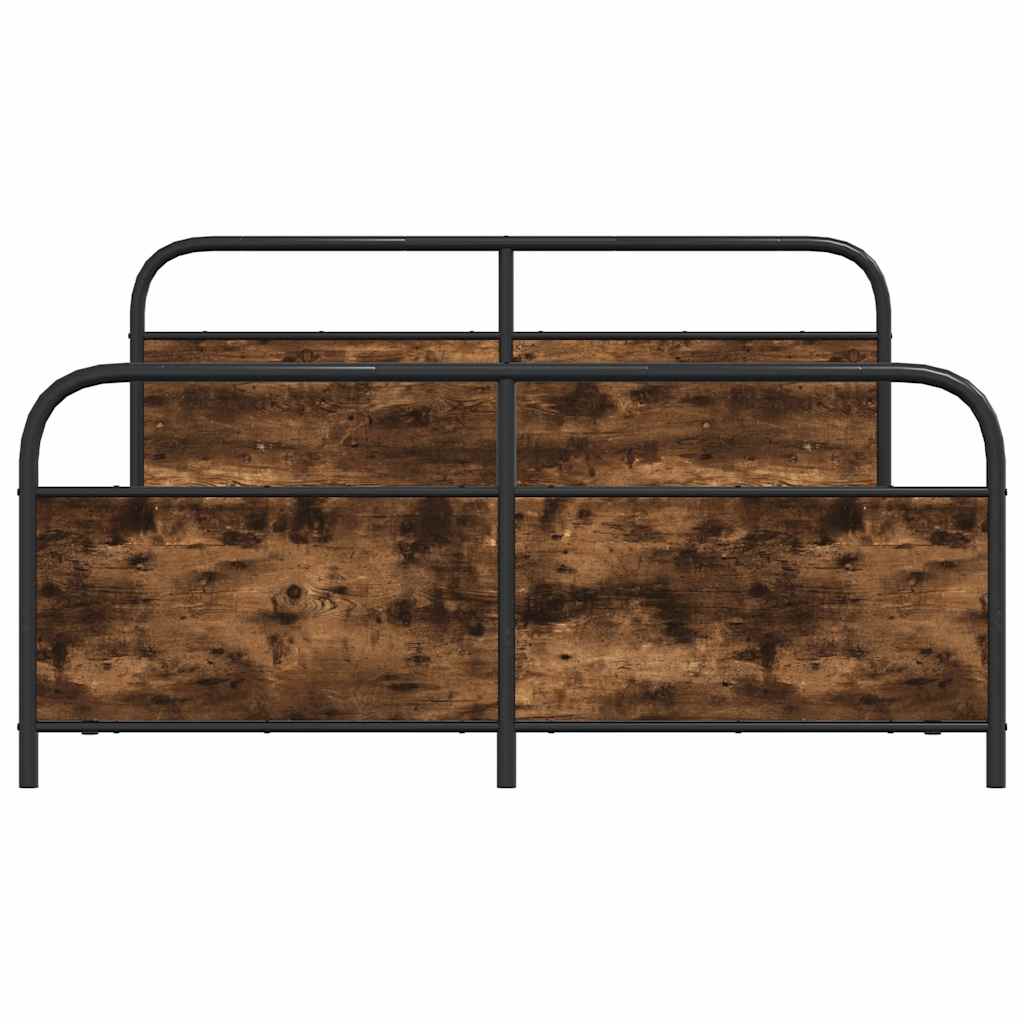 Giroletto senza Materaso in Metallo Rovere Fumo 193x203 cm | homemem39