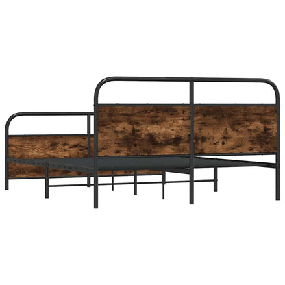Giroletto senza Materaso in Metallo Rovere Fumo 193x203 cm | homemem39