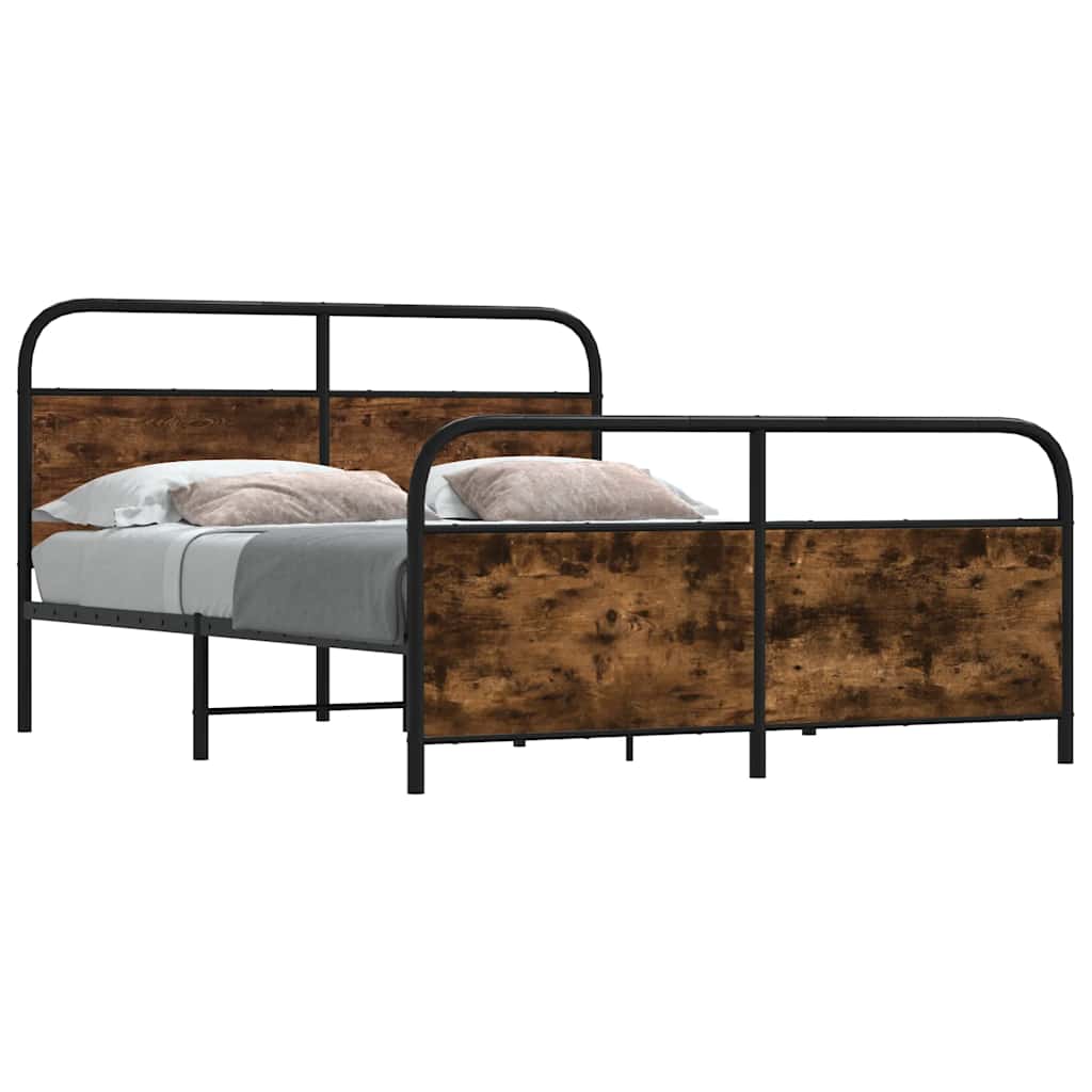Giroletto senza Materaso in Metallo Rovere Fumo 193x203 cm | homemem39