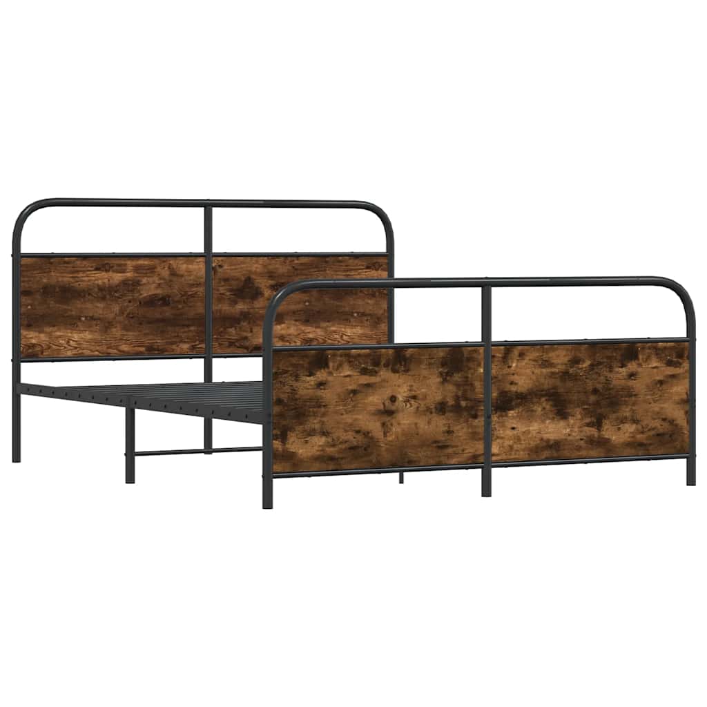 Giroletto senza Materaso in Metallo Rovere Fumo 200x200 cm | homemem39