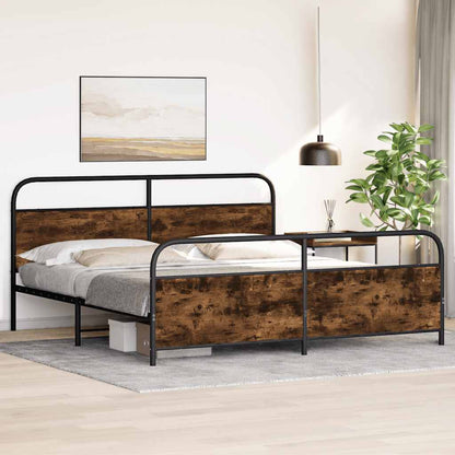 Giroletto senza Materaso in Metallo Rovere Fumo 200x200 cm