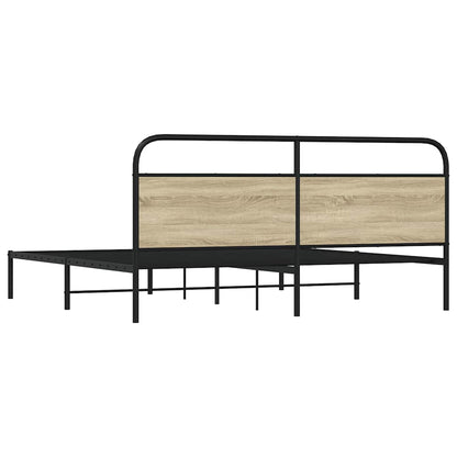 Giroletto senza Materaso in Metallo Rovere Sonoma 180x200 cm | homemem39