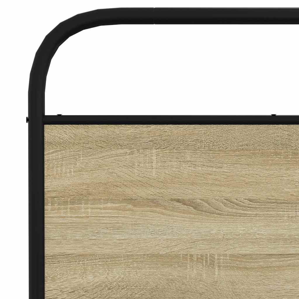 Giroletto senza Materaso in Metallo Rovere Sonoma 193x203 cm | homemem39