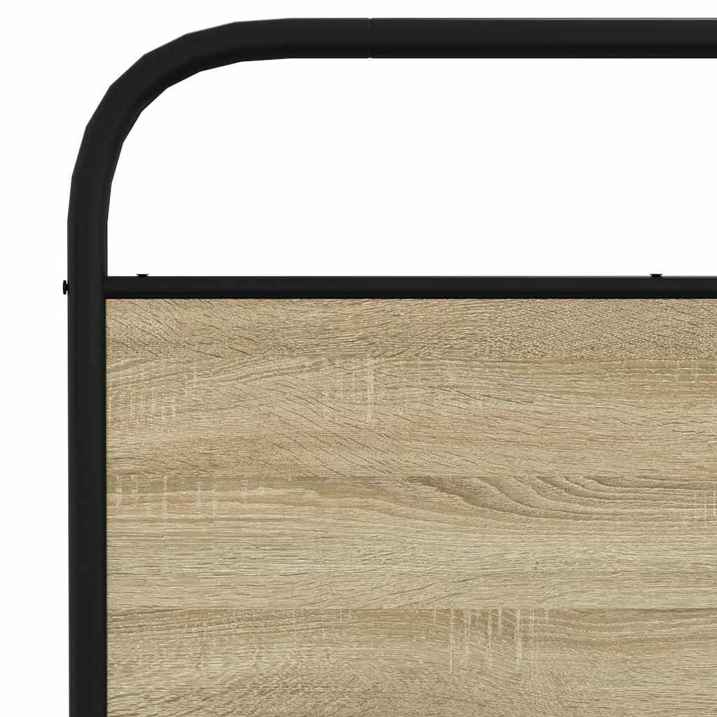 Giroletto senza Materaso in Metallo Rovere Sonoma 200x200 cm | homemem39