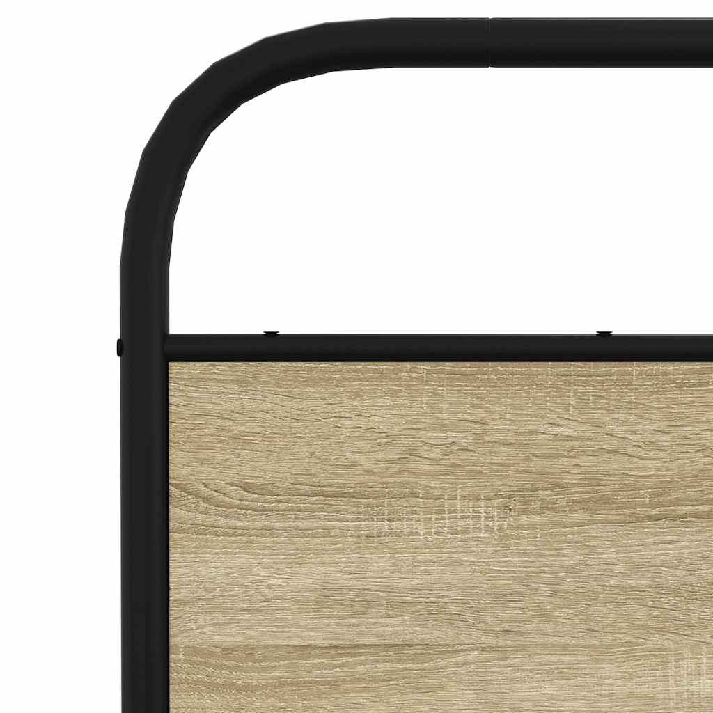 Giroletto senza Materaso in Metallo Rovere Sonoma 137x190 cm | homemem39