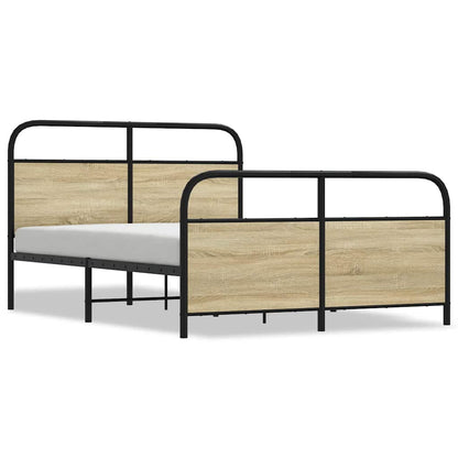 Giroletto senza Materaso in Metallo Rovere Sonoma 140x190 cm | homemem39